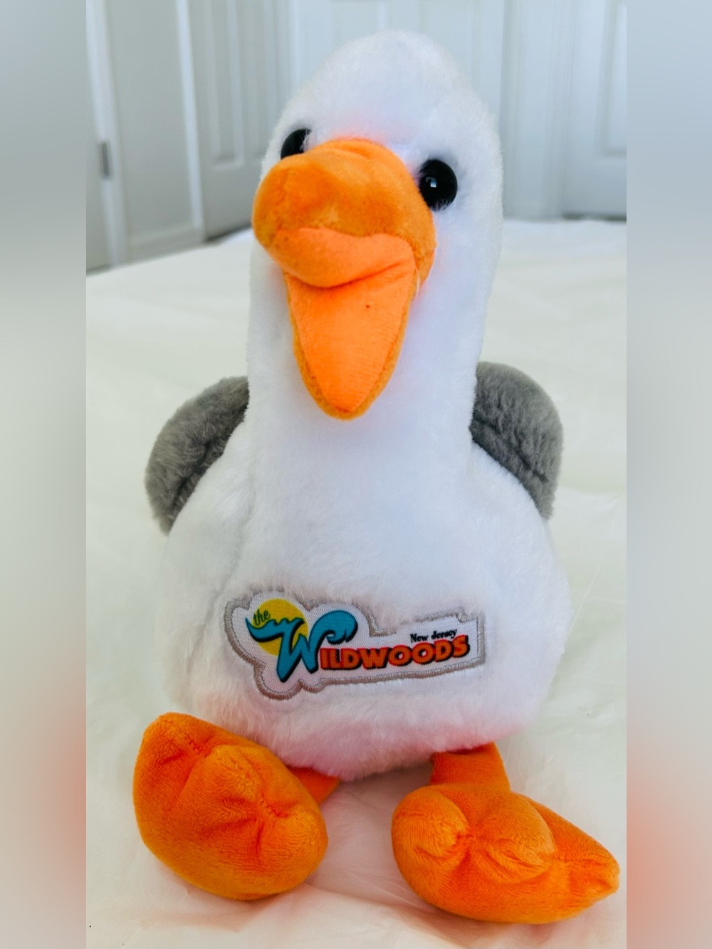 Cute Plush Seagull - White & Orange Plush Bird